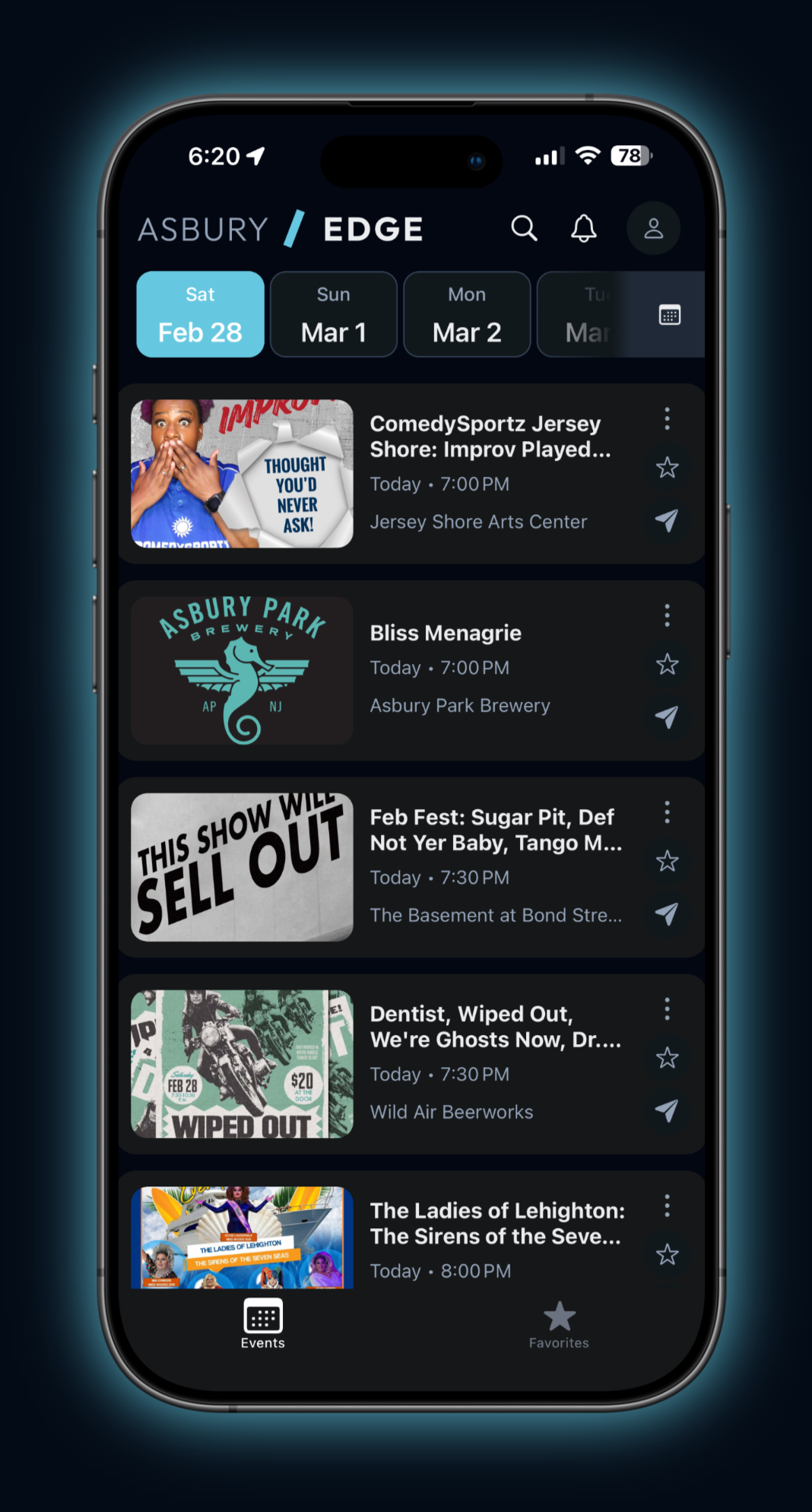 Asbury Edge iPhone app preview